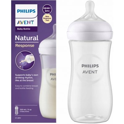 Avent kojenecká láhev Natural Response transparentní 330 ml – Zboží Dáma