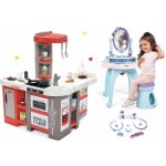 Smoby Set kuchyňka elektronická Tefal Studio 360° XXL Bubble mrkvová a kosmetický stolek 2v1 Frozen Disney se židlí – Sleviste.cz