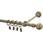 GARNÝŽE-HEBR Garnýž kroucená Paola mosaz jednoduchá 400 cm – Sleviste.cz