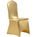 Potahy na židle 6 ks napínací zlaté – Zboží Mobilmania