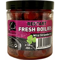 LK Baits Fresh Boilies Restart WILD STRAWBERRY 250ml 18mm