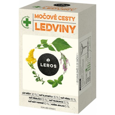 Leros Močové cesty, ledviny bylinný čaj pro podporu správné funkce močových cest 20 x 1,5 g