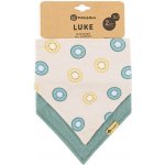 Petite&Mars Bryndák bandana Luke 2 ks Beige Strawberies&Dusty Rose 3m+ – Zboží Mobilmania
