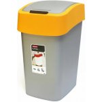 Curver FLIP BIN 25 l šedostříbrná / žlutá – Zboží Mobilmania