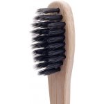 NanoNano Bambusový zubní kartáček s aktivním uhlím Soft Černý – Zboží Mobilmania