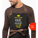 Kariban Zástěra pro muže se jménem Exclusive Dnes vládne král kuchyně.. Černá Black – Hledejceny.cz