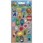 Samolepky Minecraft šedivé 25 ks ve fólii – Sleviste.cz