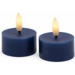 SIRIUS Sada LED čajové svíčky na baterie Sille Tealight, Ø 4,5 × 2,2 cm, hluboký oceán, z pravého vosku, balení 2 ks – Hledejceny.cz