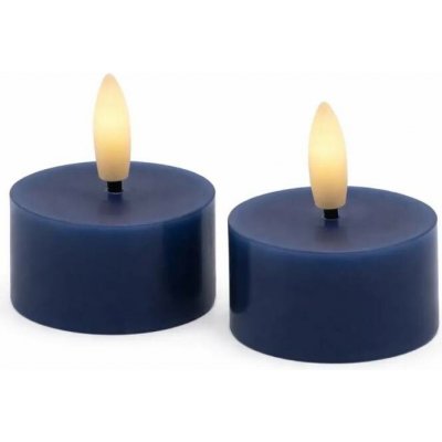 SIRIUS Sada LED čajové svíčky na baterie Sille Tealight, Ø 4,5 × 2,2 cm, hluboký oceán, z pravého vosku, balení 2 ks – Hledejceny.cz
