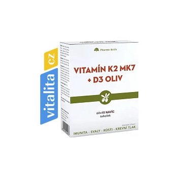 Pharma Activ K2 D3 Oliv 60 + 15 tobolek