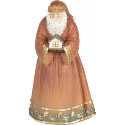 Clayre & Eef Vánoční dekorace Santa v plášti držící chaloupku - 17*13*27 cm – Hledejceny.cz