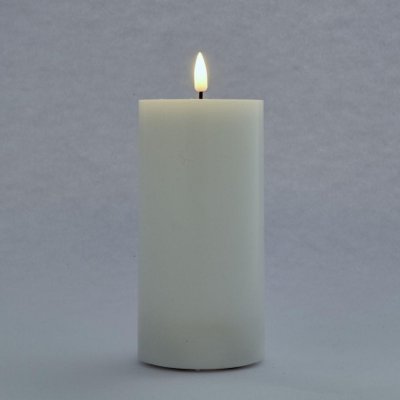 DecoLED LED svíčka vosková 7,5 x 12,5 cm bílá – Hledejceny.cz