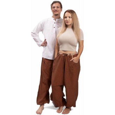 Harémové kalhoty Sultánky MILDRIM hnědé II. – Zboží Dáma