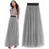 Dámská sukně Fashionweek dámská sukně exkluzivní dlouhá maxi dlouhá tylová sukně BRAND51 šedý
