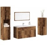 vidaXL 4dílná koupelnová sestava old wood kompozitní dřevo – Zboží Mobilmania