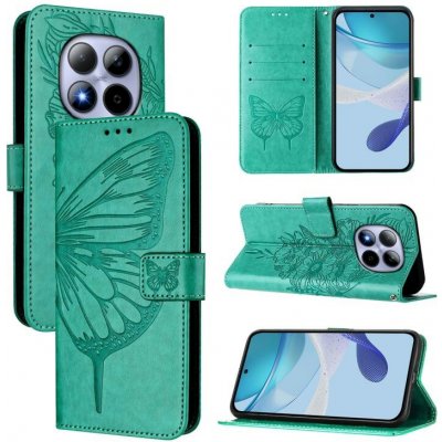 VSECHNONAMOBIL 131869 ART BUTTERFLY Peněženkový obal pro Xiaomi Redmi Note 15 Pro 5G zelený – Zboží Živě