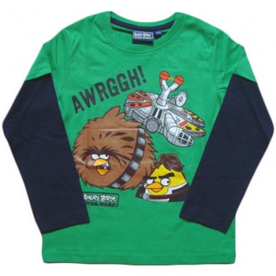 Angry Birds originální dětské tričko Star Wars zelené