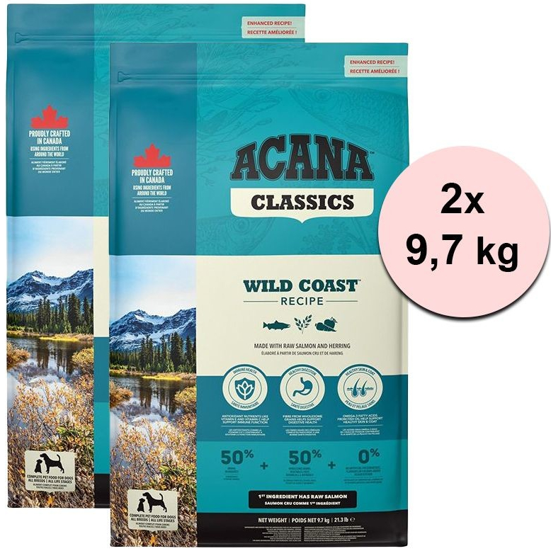 Acana Classics Wild Coast Recipe 2 x 9,7 kg