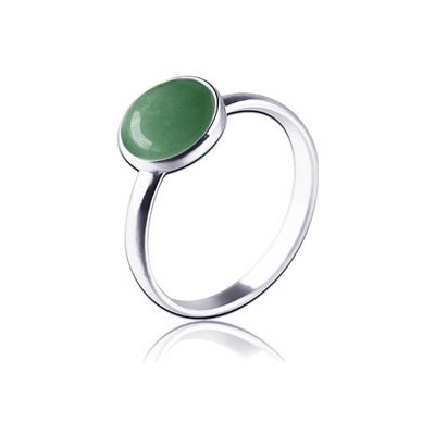 Nubis Stříbrný prsten zelený Avanturín NBP99 – Zboží Mobilmania