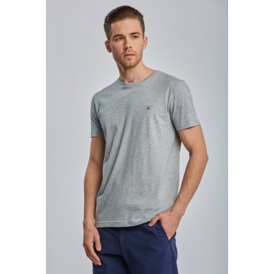 Gant ORIGINAL SLIM T-SHIRT šedá – Zboží Mobilmania