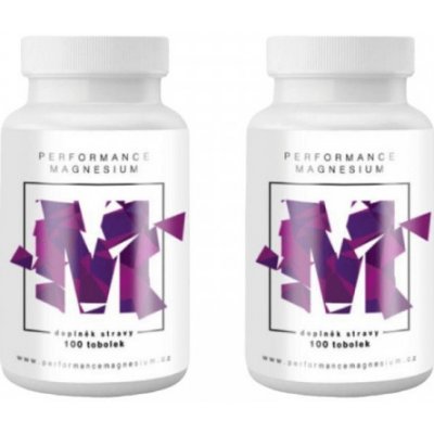 2x Brainmax Performance Magnesium 1000 mg, 100 kapslí, Hořčík 200 mg + Vitamín B6
