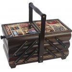 Kazeta rozkládací tmavě hnědá s čalouněním 0960010 – Zboží Dáma