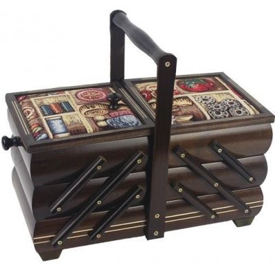 Kazeta rozkládací tmavě hnědá s čalouněním 0960010 – Zboží Dáma