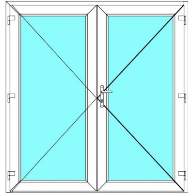 Aluplast Vchodové dveře Ideal 4000 Ořech 190 x 180 cm – Hledejceny.cz
