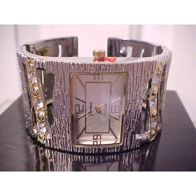 Luxusní dámské hodinky Geneva stříbrné, zlaté s krystaly