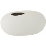 Bílá keramická oválná váza Matt White L - 25*15*13 cm - J-Line by Jolipa – Hledejceny.cz