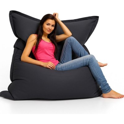 Mekem sedací vak - Polštář 3XL 180x140 obj. 550 L, mat.Eko kůže, barva šedá – Sleviste.cz