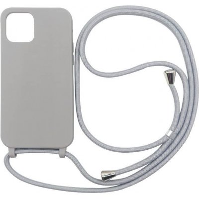 Pouzdro SES Gumové ochranné se šňůrkou na krk Apple iPhone 14 Pro Max - šedé – Zboží Mobilmania