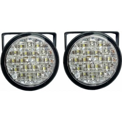 Světla pro denní svícení 2x18 LED kulaté – Sleviste.cz