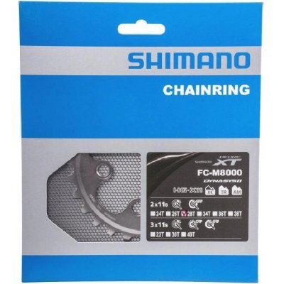 SHIMANO Převodník 28z. M8000 XT 38/28z. stříbrný 64mm – Sleviste.cz