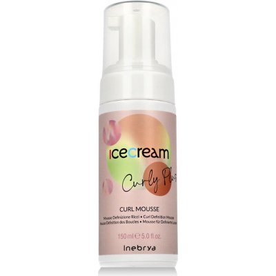 Inebrya Ice Cream Curly Plus Curl Mousse hydratační pěna pro vlnité vlasy 150 ml – Zboží Mobilmania