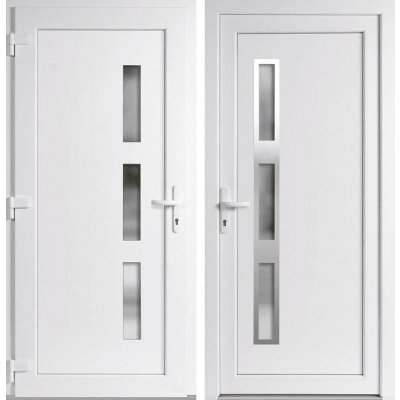 OknaDvereNaMiru.cz Vchodové dveře INOX Venus Bílá / Bílá 100 x 210 cm – Hledejceny.cz