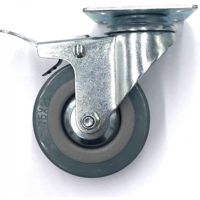 Strong kolečko nábytkové gumové 75x21mm s brzdou 19555 – Hledejceny.cz