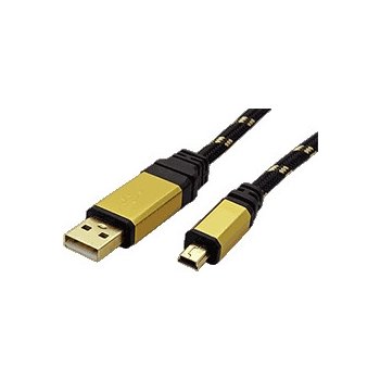 Roline 11.02.8823 Gold USB 2.0 kabel USB A(M) - miniUSB 5pin B(M), 3m