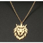 Blingstar Přívěsek Lev nerez ocel gold 2213 – Zboží Mobilmania