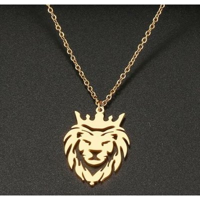 Blingstar Přívěsek Lev nerez ocel gold 2213 – Zboží Mobilmania