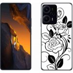 Pouzdro mmCase Gelové Xiaomi Poco F5 - černobílá růže – Zboží Živě