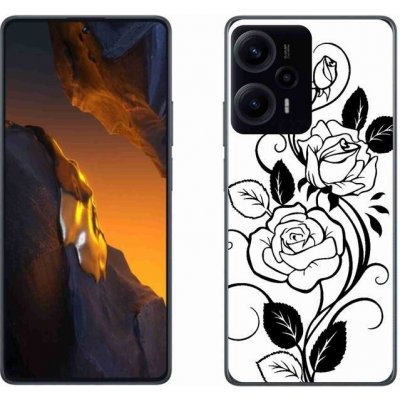 Pouzdro mmCase Gelové Xiaomi Poco F5 - černobílá růže – Zboží Živě