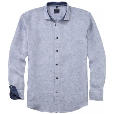 Olymp pánská lněná košile 409074 19 modrá – Sleviste.cz
