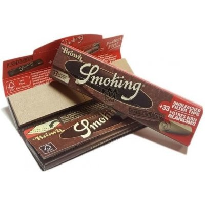 Smoking Papírky King size Slim Brown + Tips 33 ks – Zboží Mobilmania