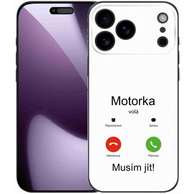 mmCase na iPhone 17 Pro Max - motorka volá bílé pozadí – Zboží Mobilmania