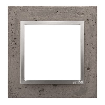 Simon DRN1/96 Betonový rámeček 1-násobný tmavý beton/stříbro – Hledejceny.cz