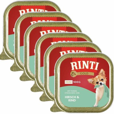 Rinti Gold Mini Adult Dog jelen a hovězí 6 x 100 g – Hledejceny.cz