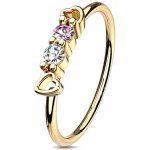 Šperky4U piercing do nosu kroužek N0119-GDC – Zboží Dáma