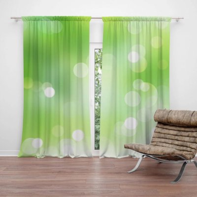 Závěsy Zelená abstrakce 2: 2 ks - 140x250 cm - Sablio – Hledejceny.cz