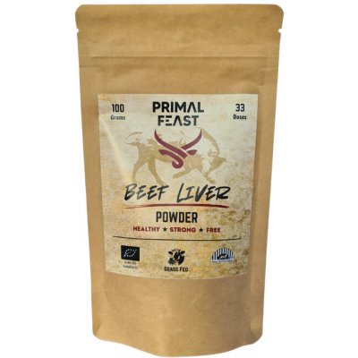 Primal Feast Beef liver powder Bio hovězí játra sušená mrazem 100 g – Hledejceny.cz
